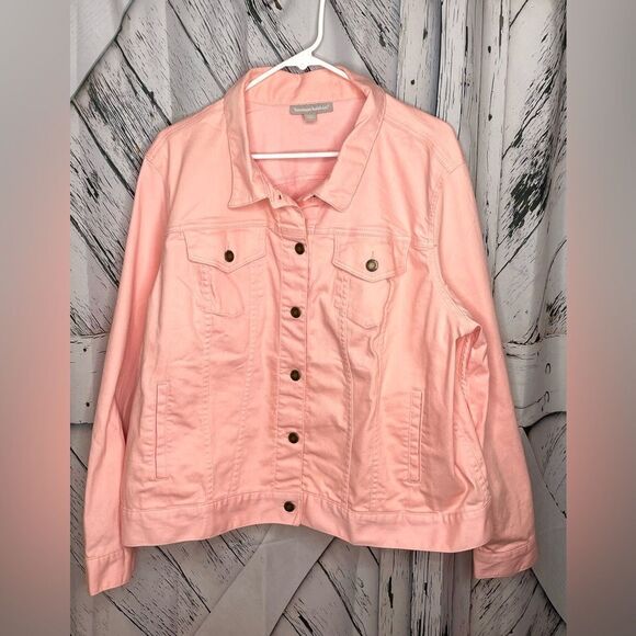 Women's Pink Denim Jacket - Picture 1 of 8